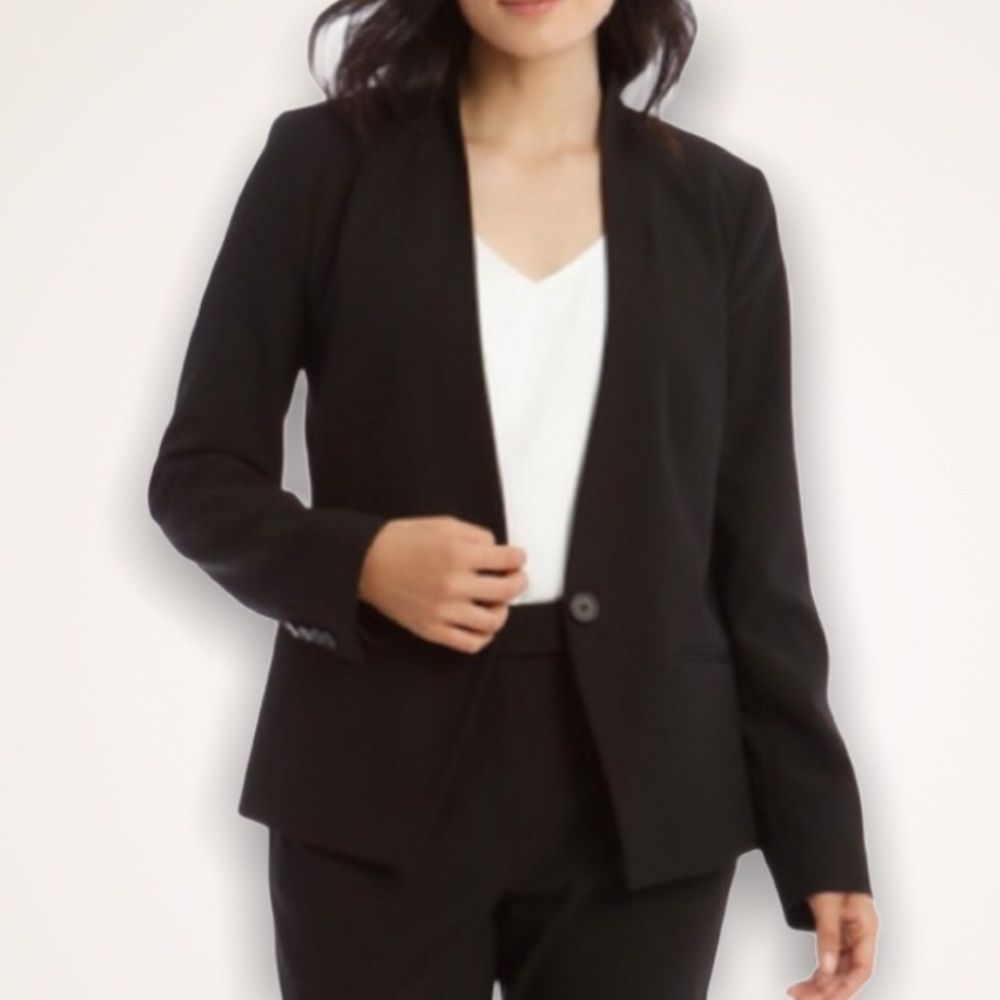 DKNY Black Single Button Suit Jacket/Blazer